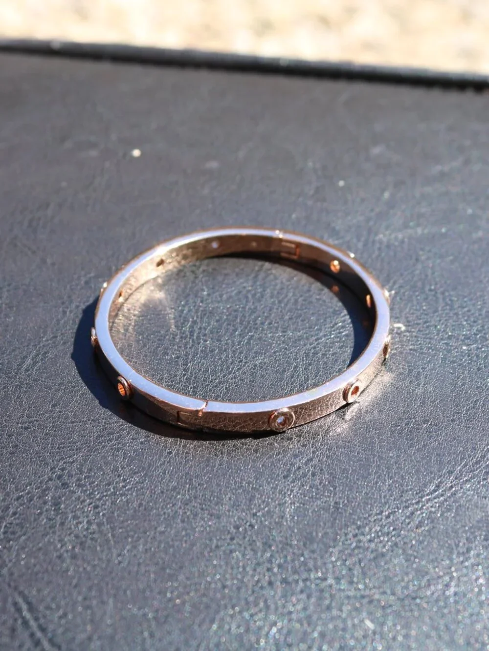 Kate Spade New York Set In Stone Hinged Bangle Bracelet